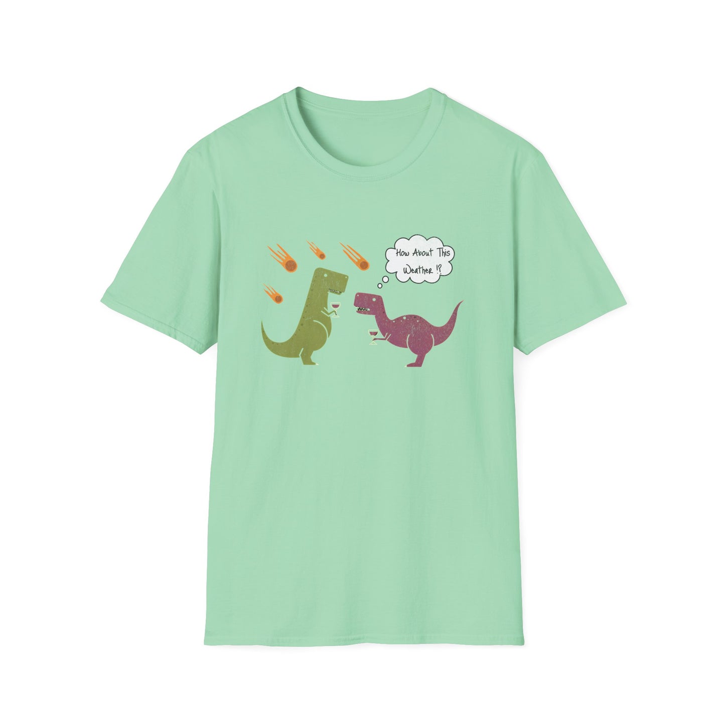 Funny T-Rex How About This Weather? Dino Puns T-Shirt
