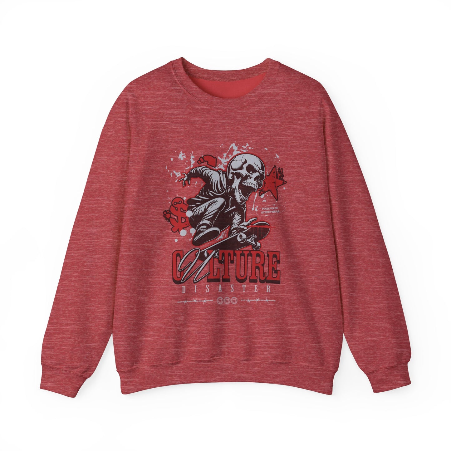 Funny Skull "Culture is a Disaster" Streetwear Sweatshirt