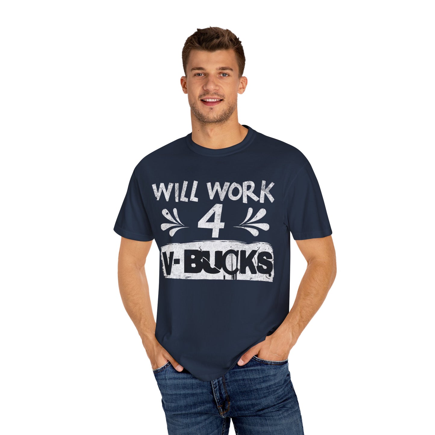 Will Work for V-Bucks Funny Gamer T-shirt