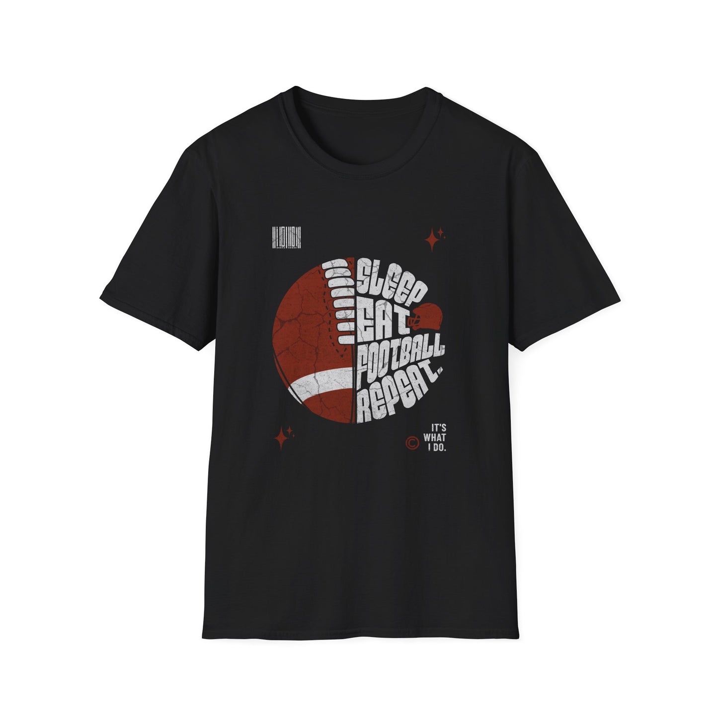 Eat Sleep Football Repeat Football Game Day T-Shirt