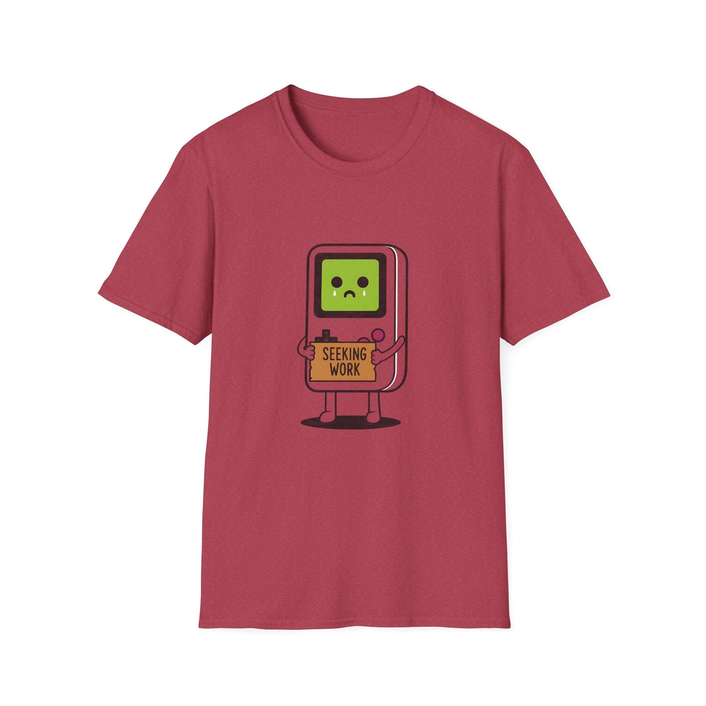 Seeking Work Funny Unemployed Retro Gamer T-Shirt