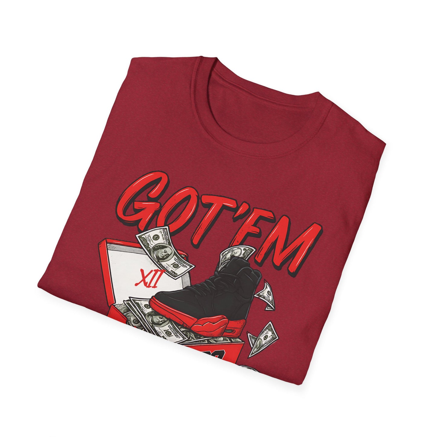 Streetwear Match Jordan 12 Retro Flu Game - XII Graffiti Sneakerhead T-Shirt