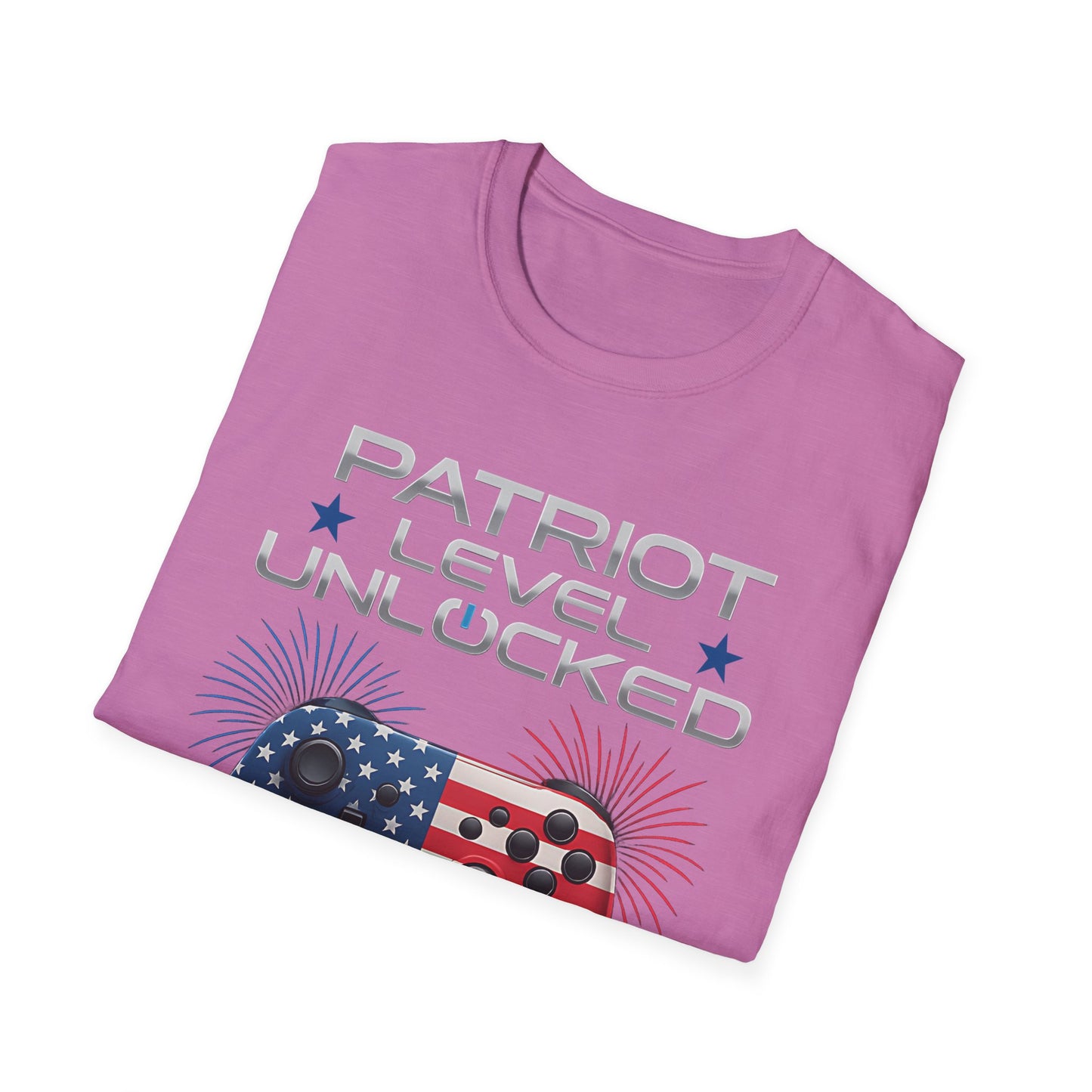 Gamer Level Unlocked Patriot 4th Of July Gaming T-Shirt