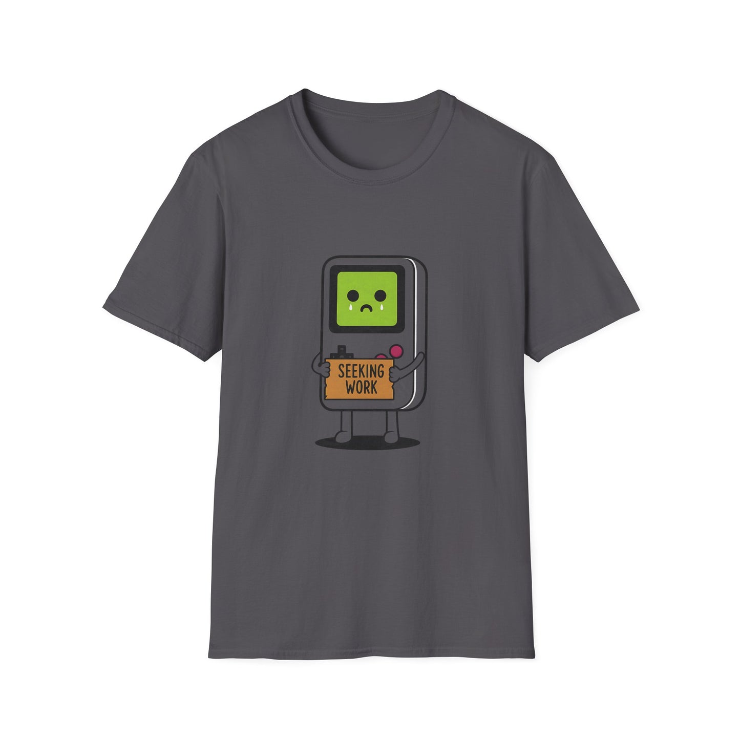 Seeking Work Funny Unemployed Retro Gamer T-Shirt