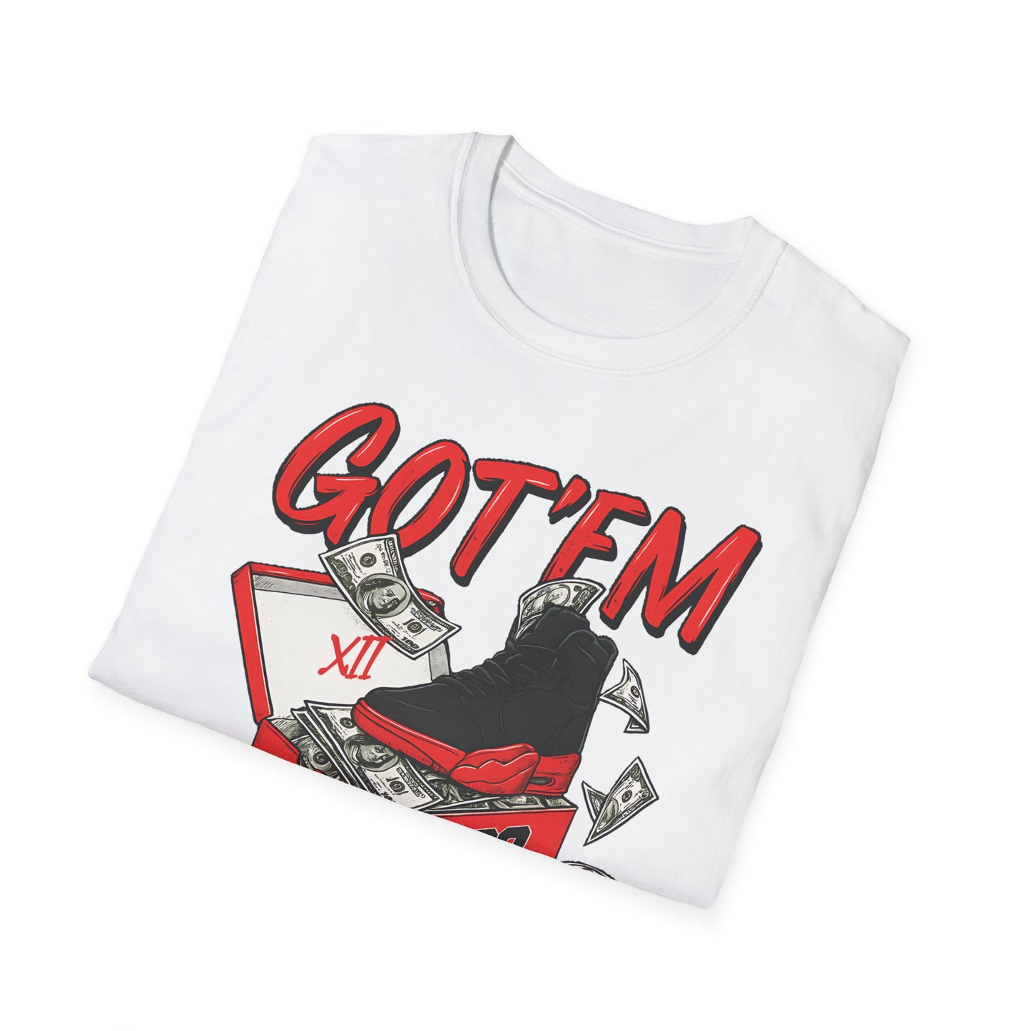 Streetwear Match Jordan 12 Retro Flu Game - XII Graffiti Sneakerhead T-Shirt