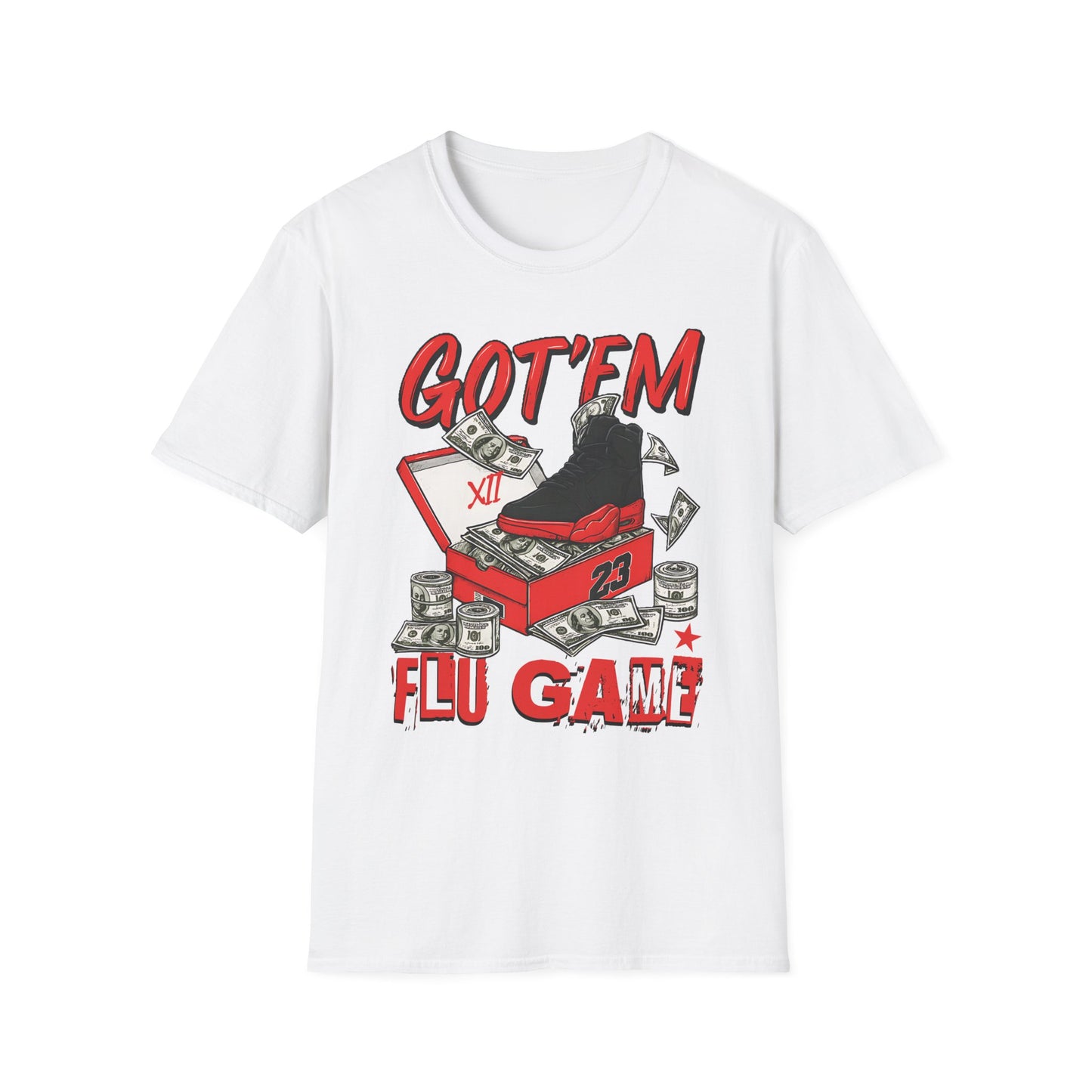 Streetwear Match Jordan 12 Retro Flu Game - XII Graffiti Sneakerhead T-Shirt