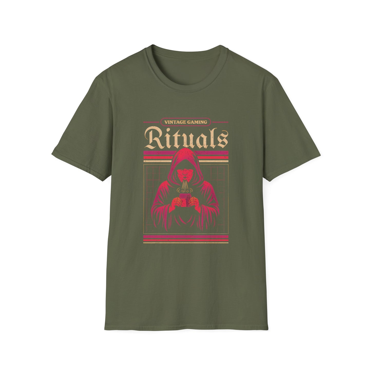 Vintage Gaming Rituals Retro Old School Gamer T-Shirt