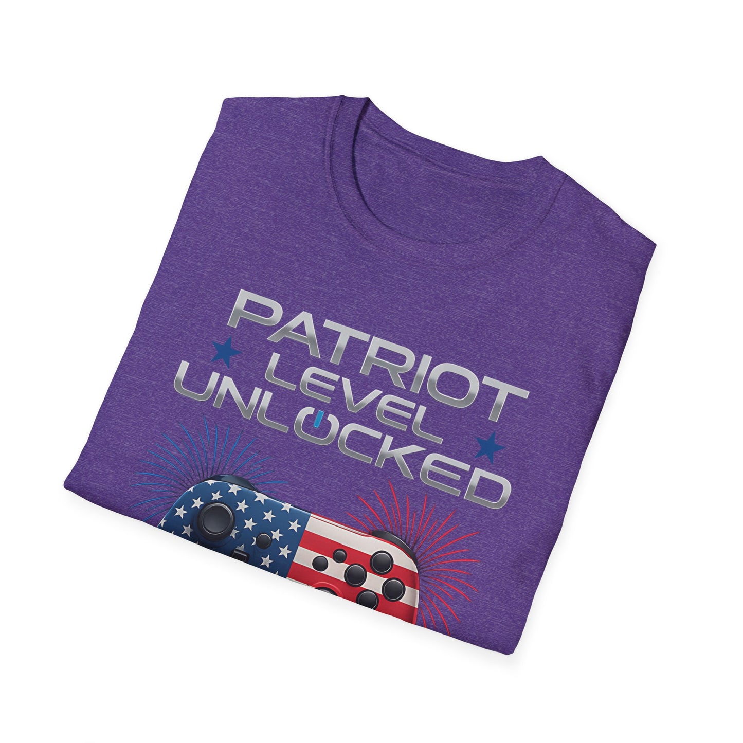 Gamer Level Unlocked Patriot 4th Of July Gaming T-Shirt