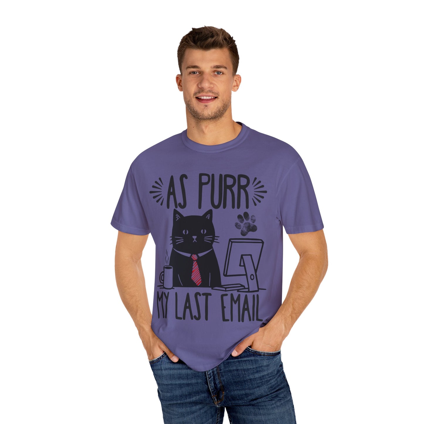 As Purr My Last Email Funny Cat T-shirt