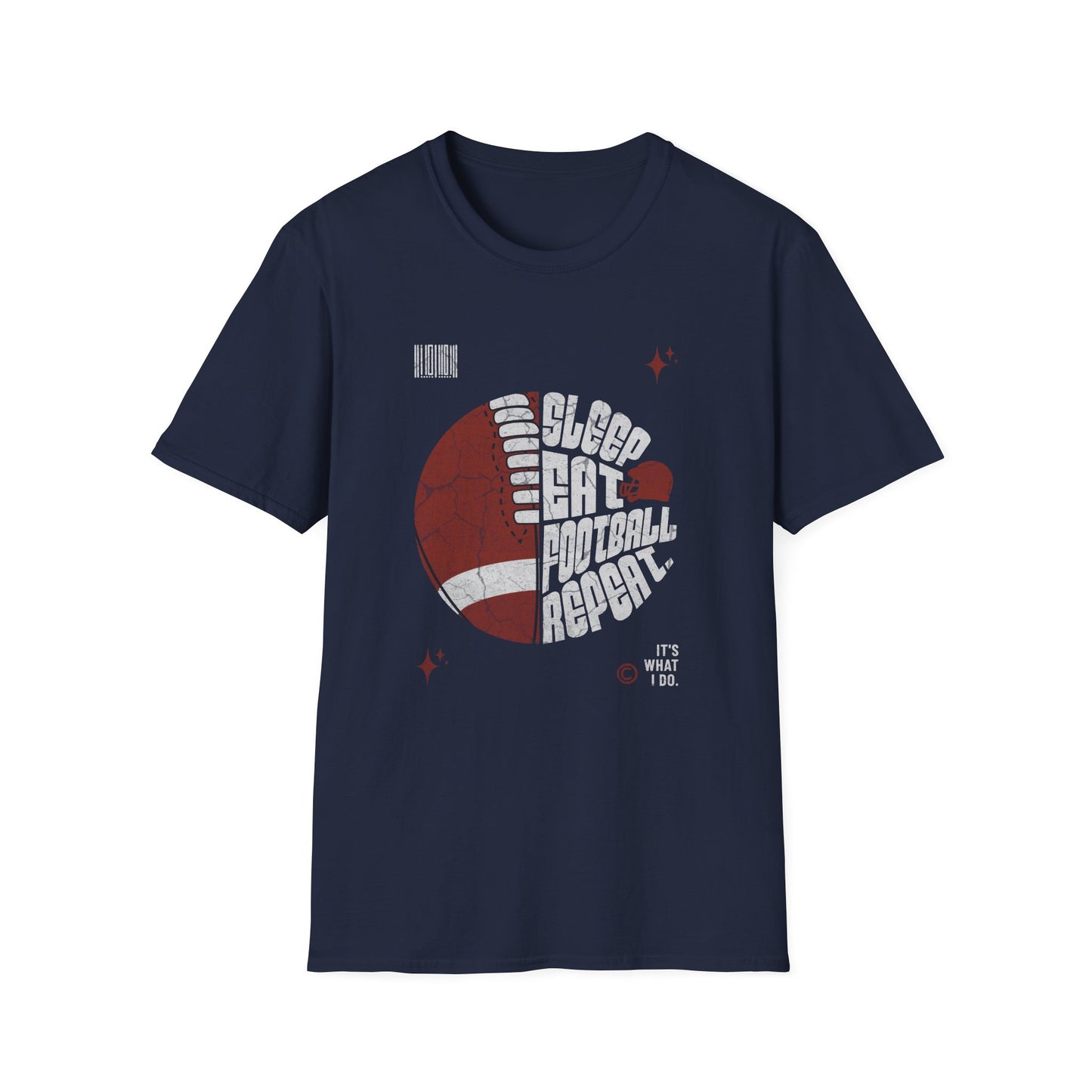 Eat Sleep Football Repeat Football Game Day T-Shirt