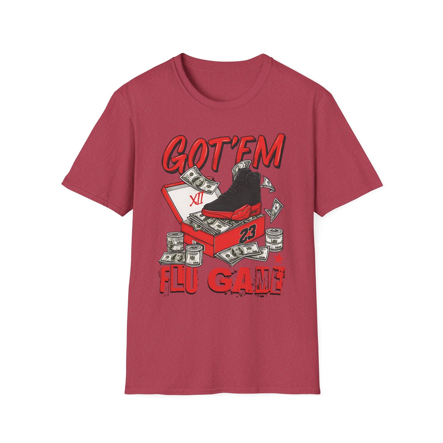 Streetwear Match Jordan 12 Retro Flu Game - XII Graffiti Sneakerhead T-Shirt