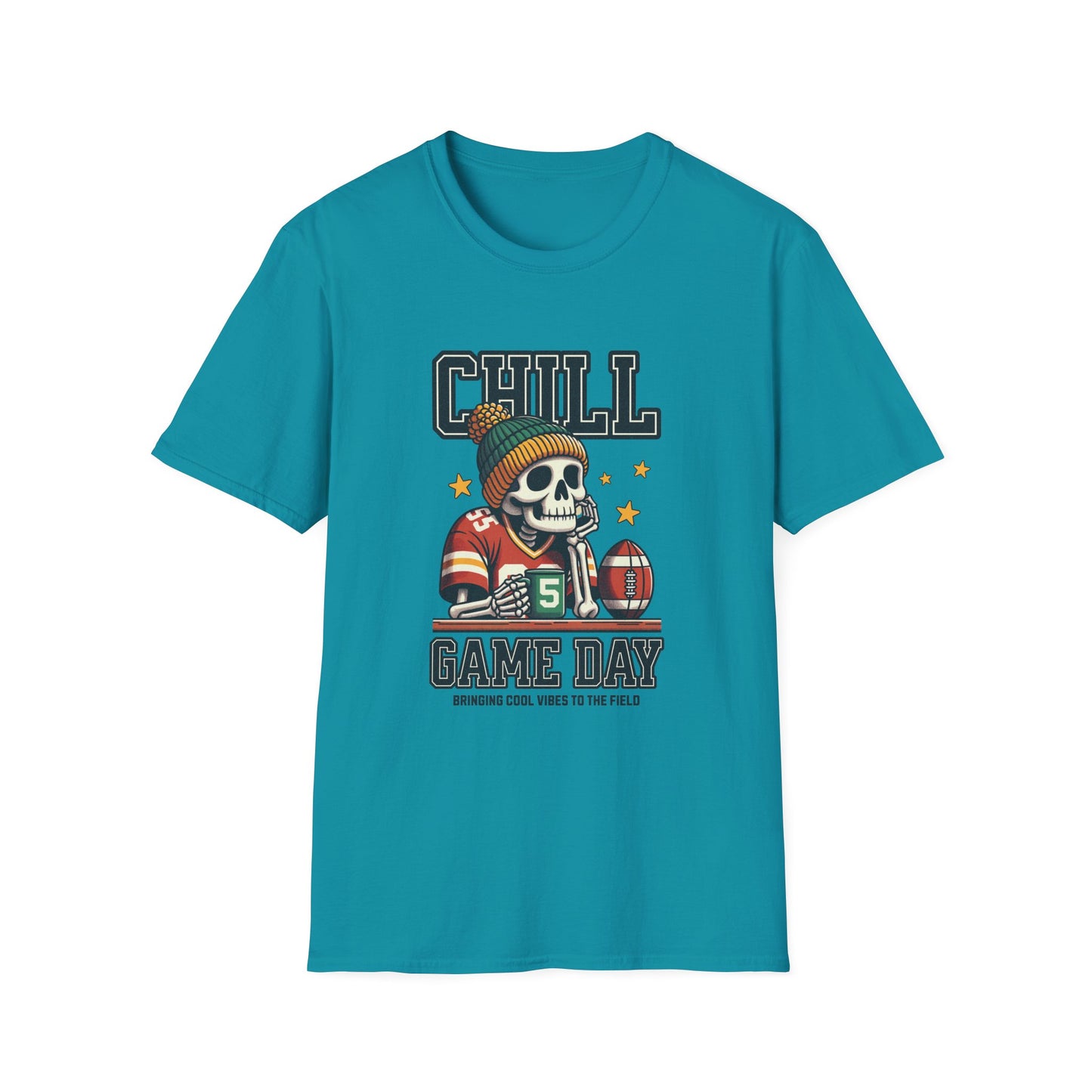 Coffee, Chill & Game Day Football Season T-Shirt
