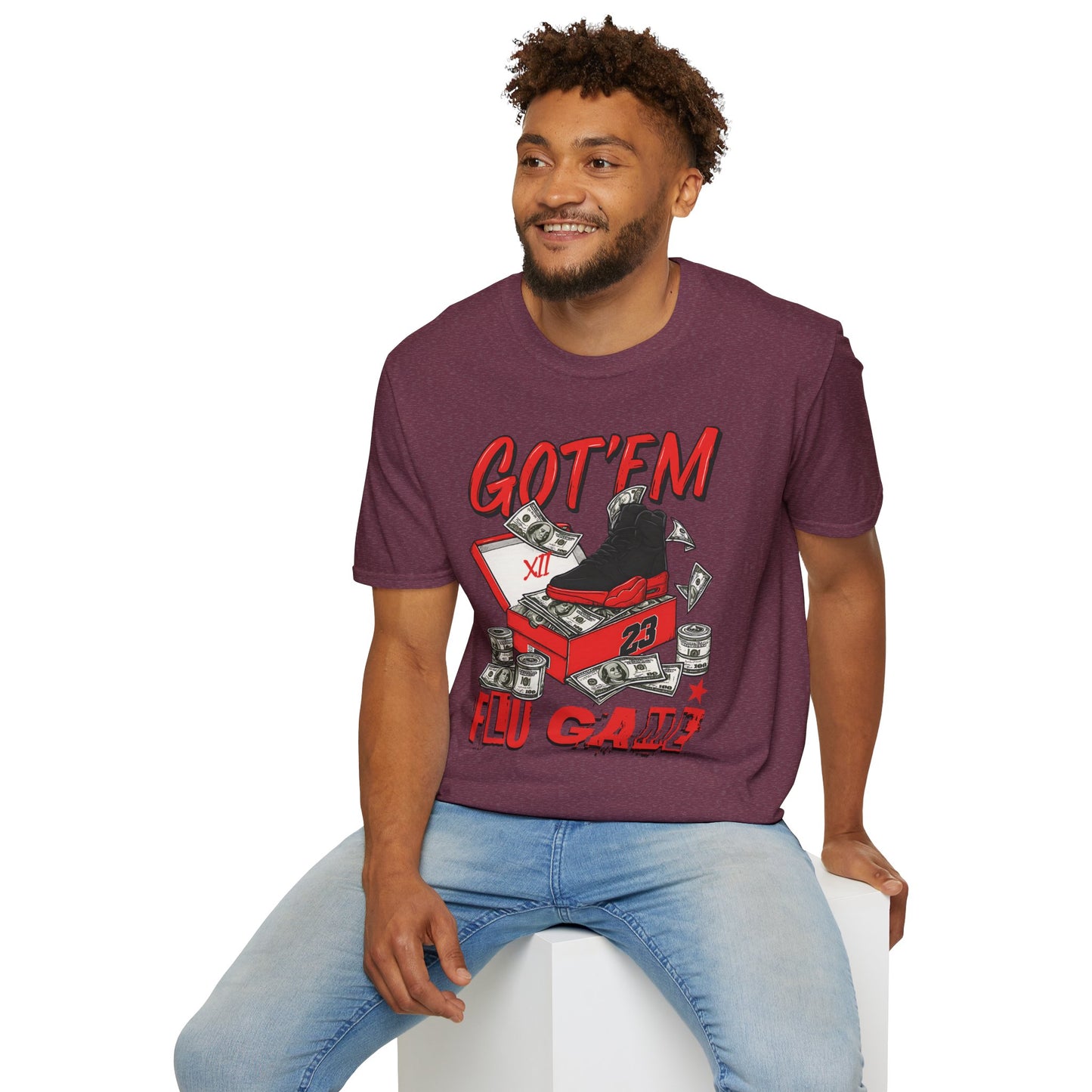 Streetwear Match Jordan 12 Retro Flu Game - XII Graffiti Sneakerhead T-Shirt