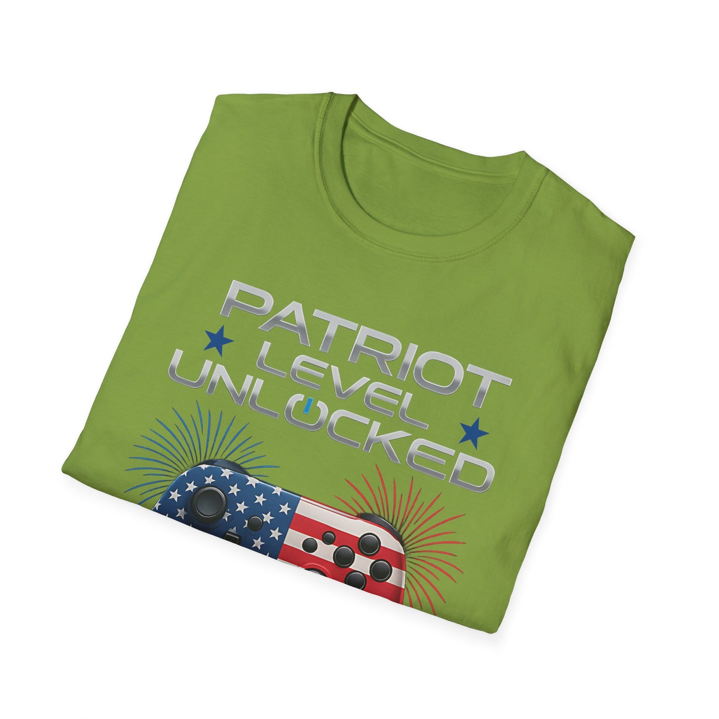 Gamer Level Unlocked Patriot 4th Of July Gaming T-Shirt