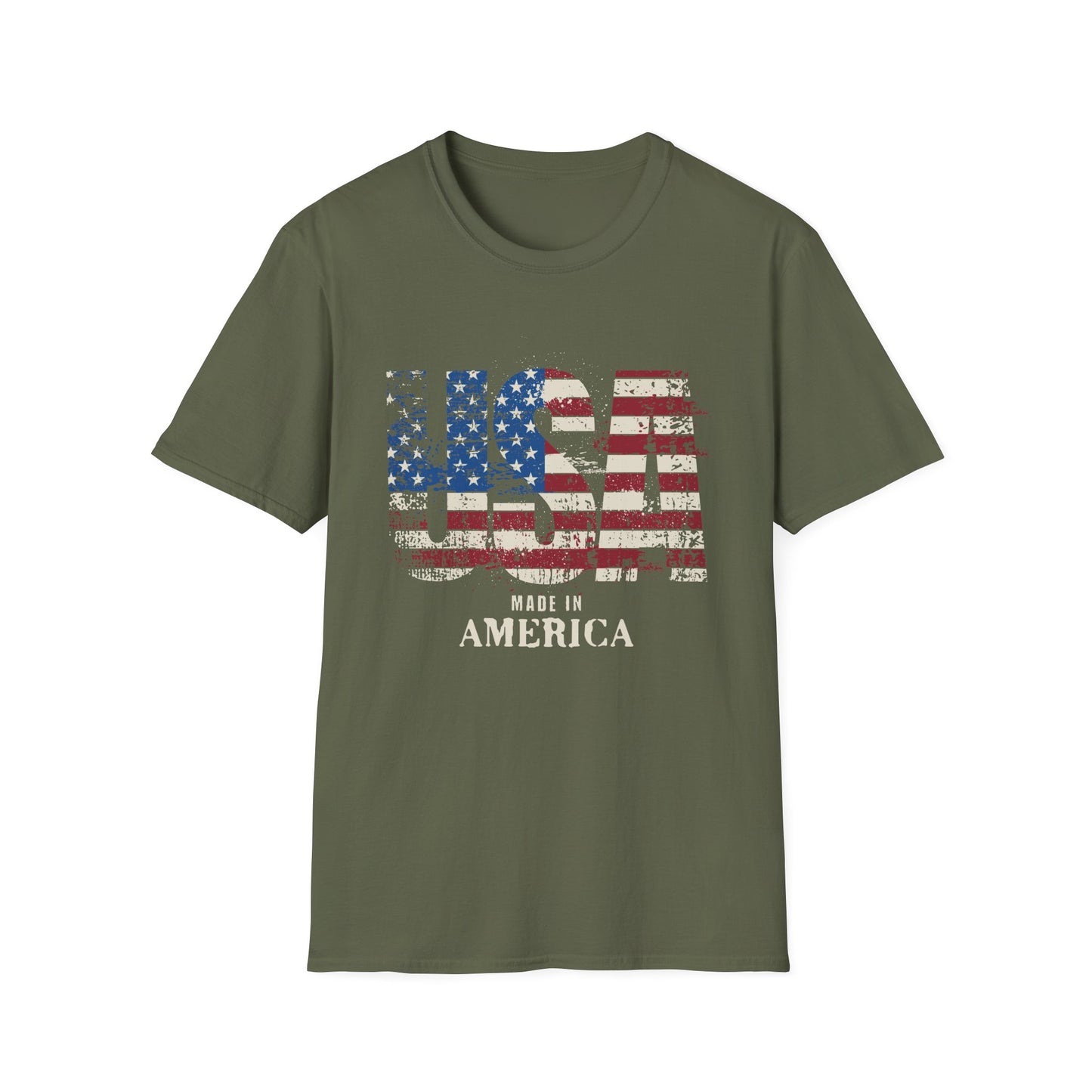 USA Pride US Flag Made in America 4th of July T-shirt