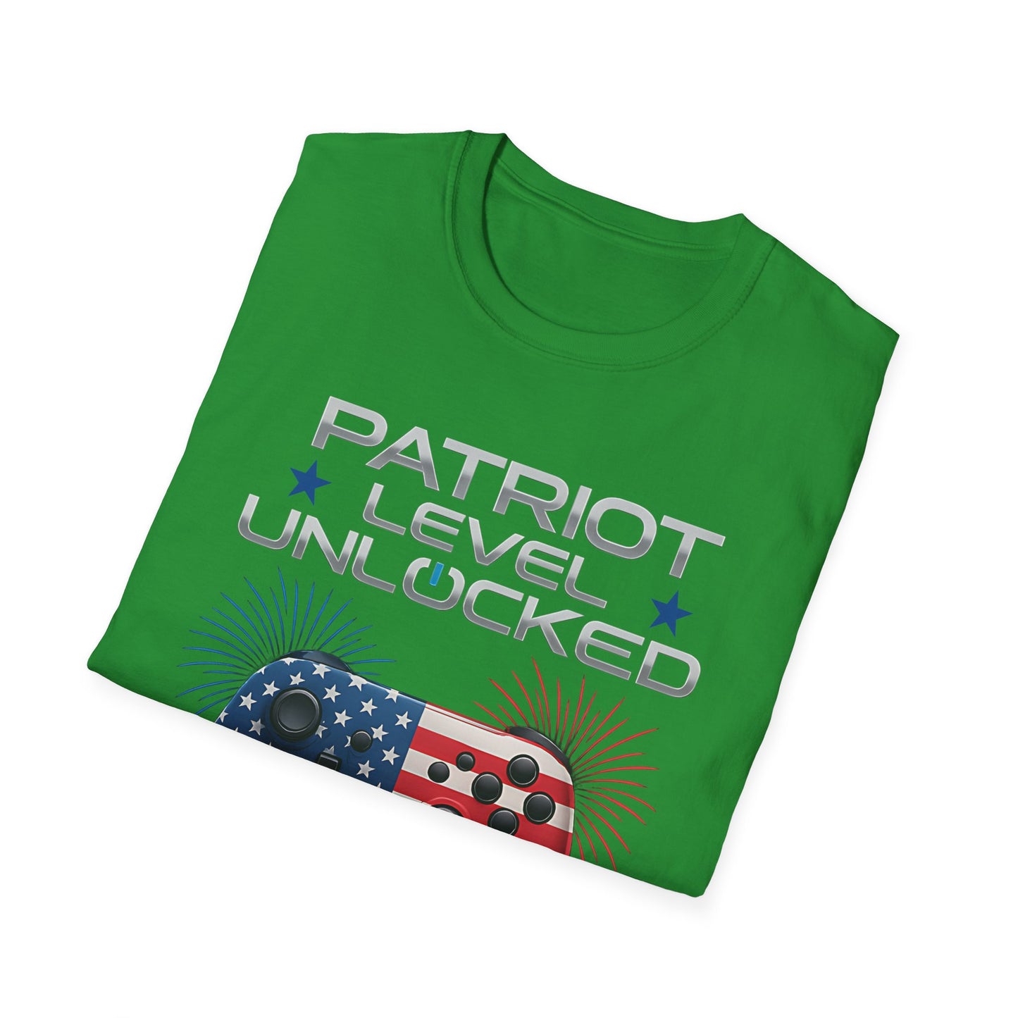 Gamer Level Unlocked Patriot 4th Of July Gaming T-Shirt