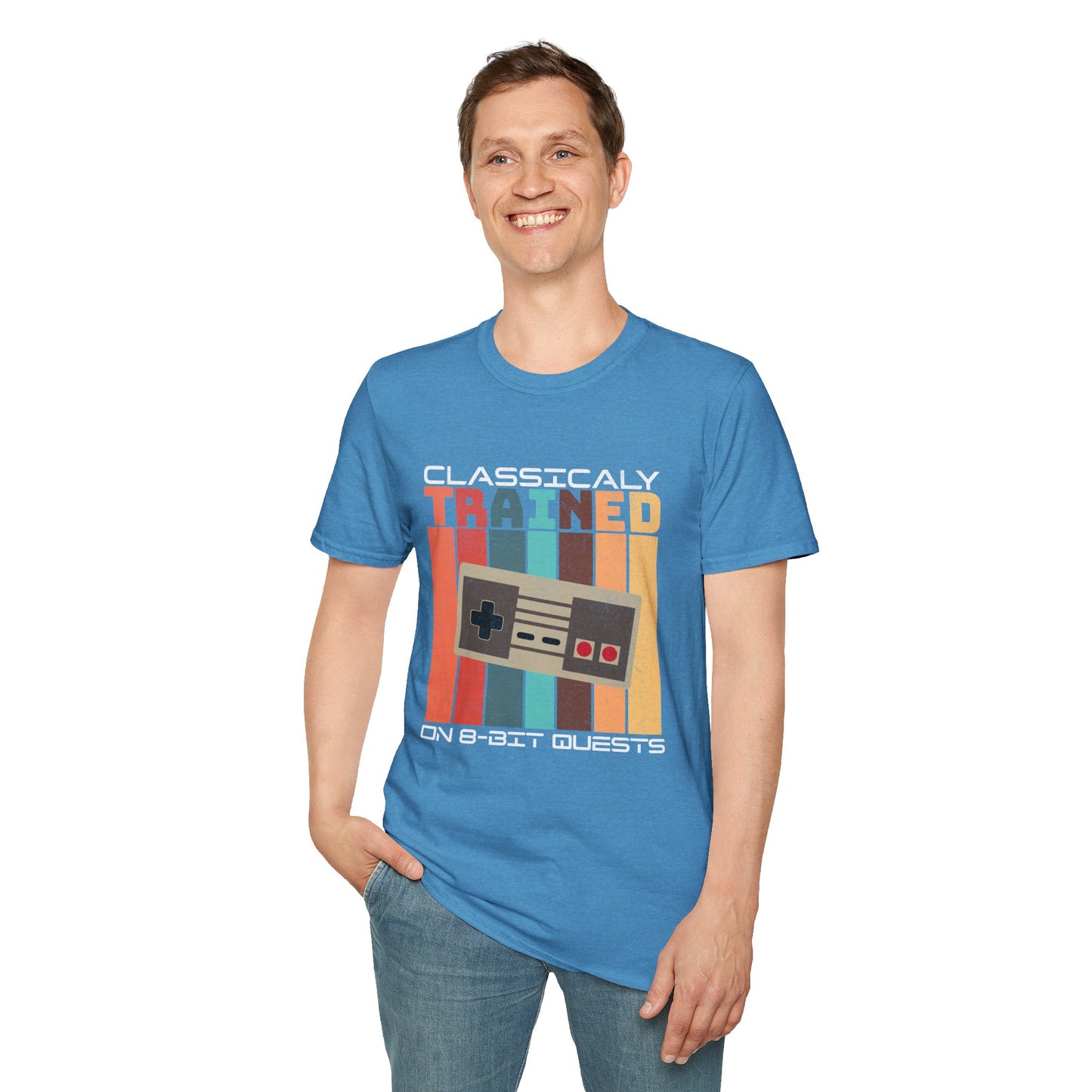 Retro Classically Trained on 8-Bit Quests Gamer T-Shirt