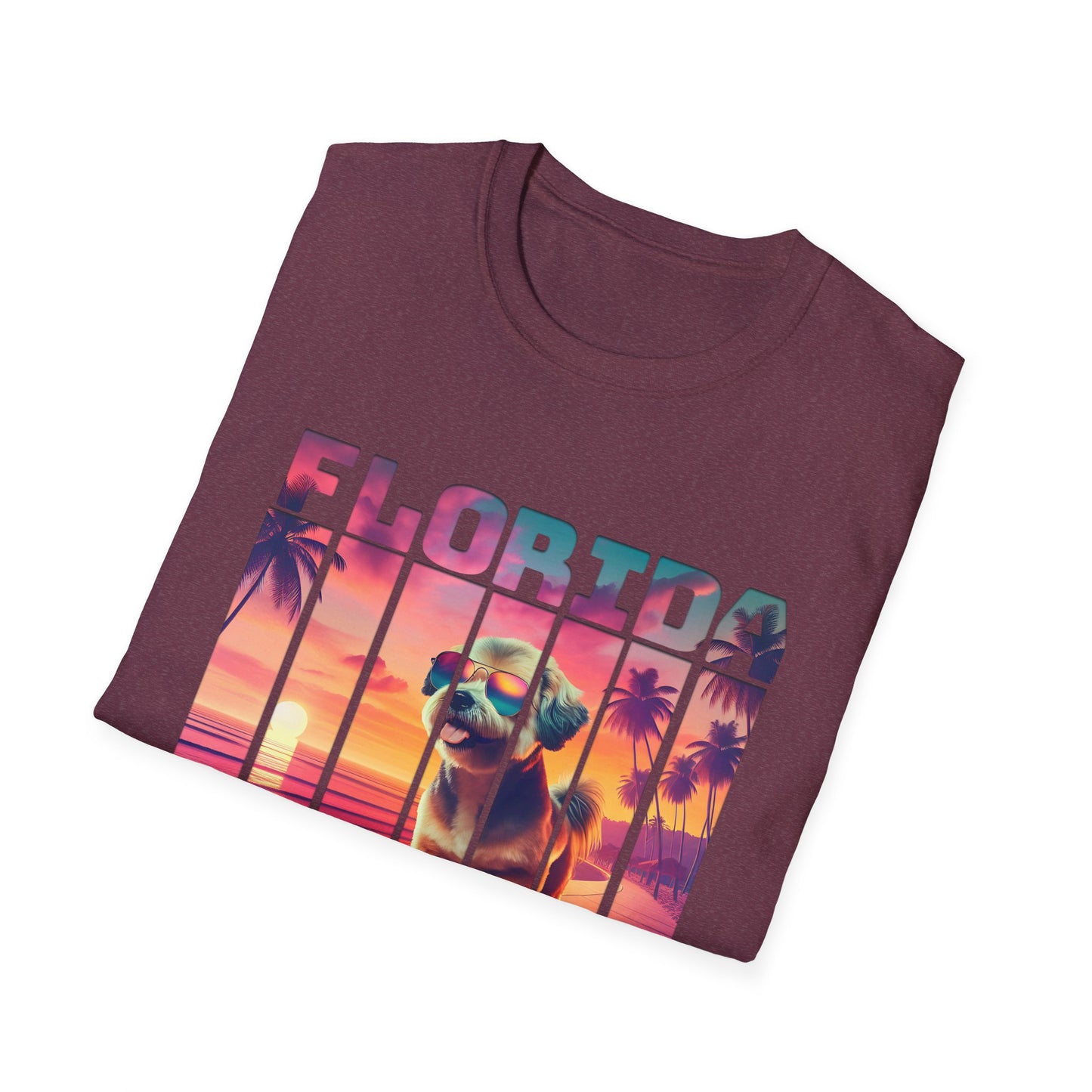 Florida Miami Beach Cool Summer Dog T-Shirt