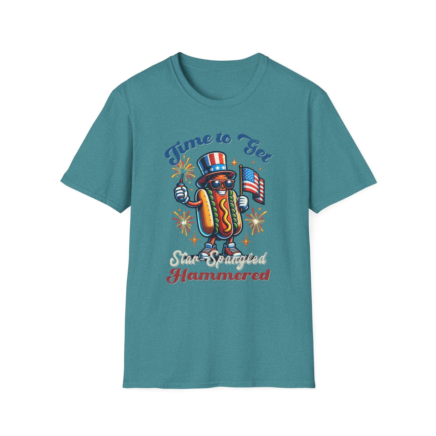 BBQ Hotdogs & Star-Spangled Shenanigans 4th of July T-shirt