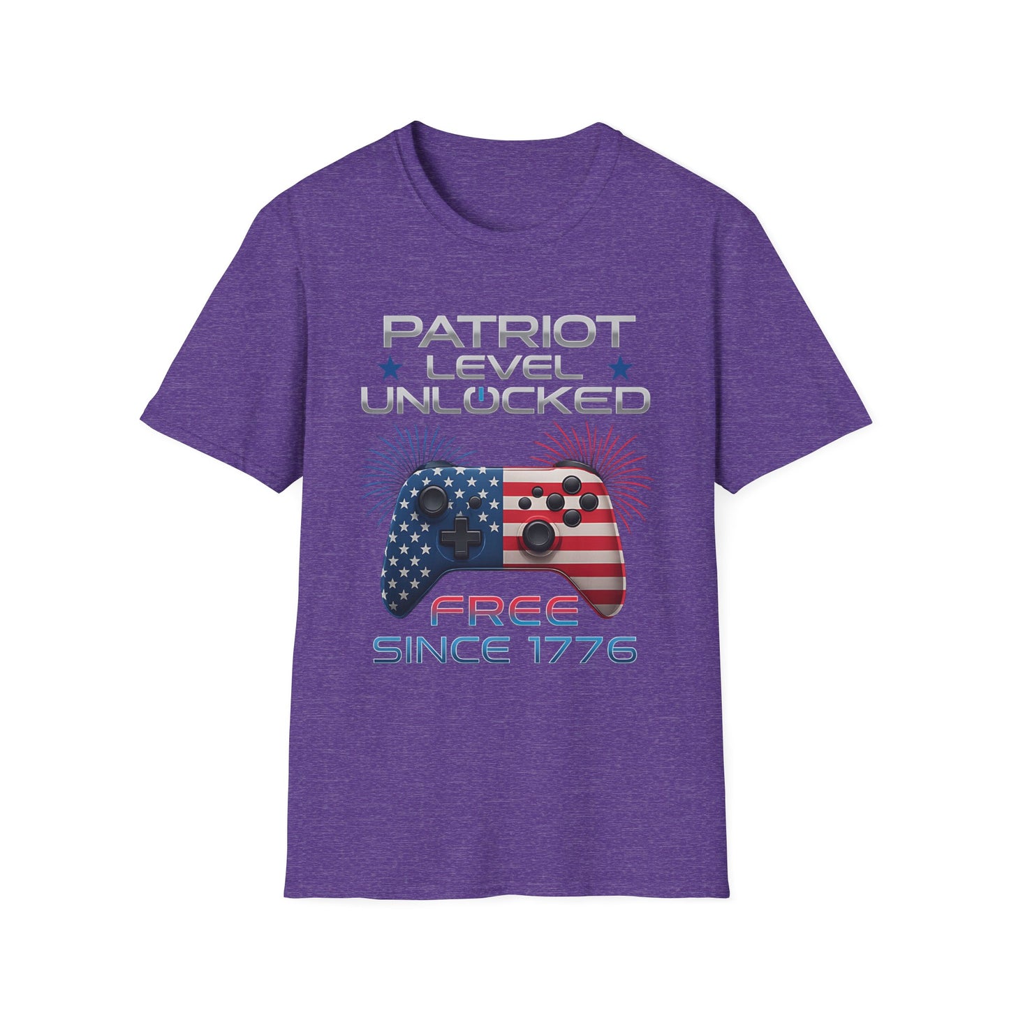 Gamer Level Unlocked Patriot 4th Of July Gaming T-Shirt