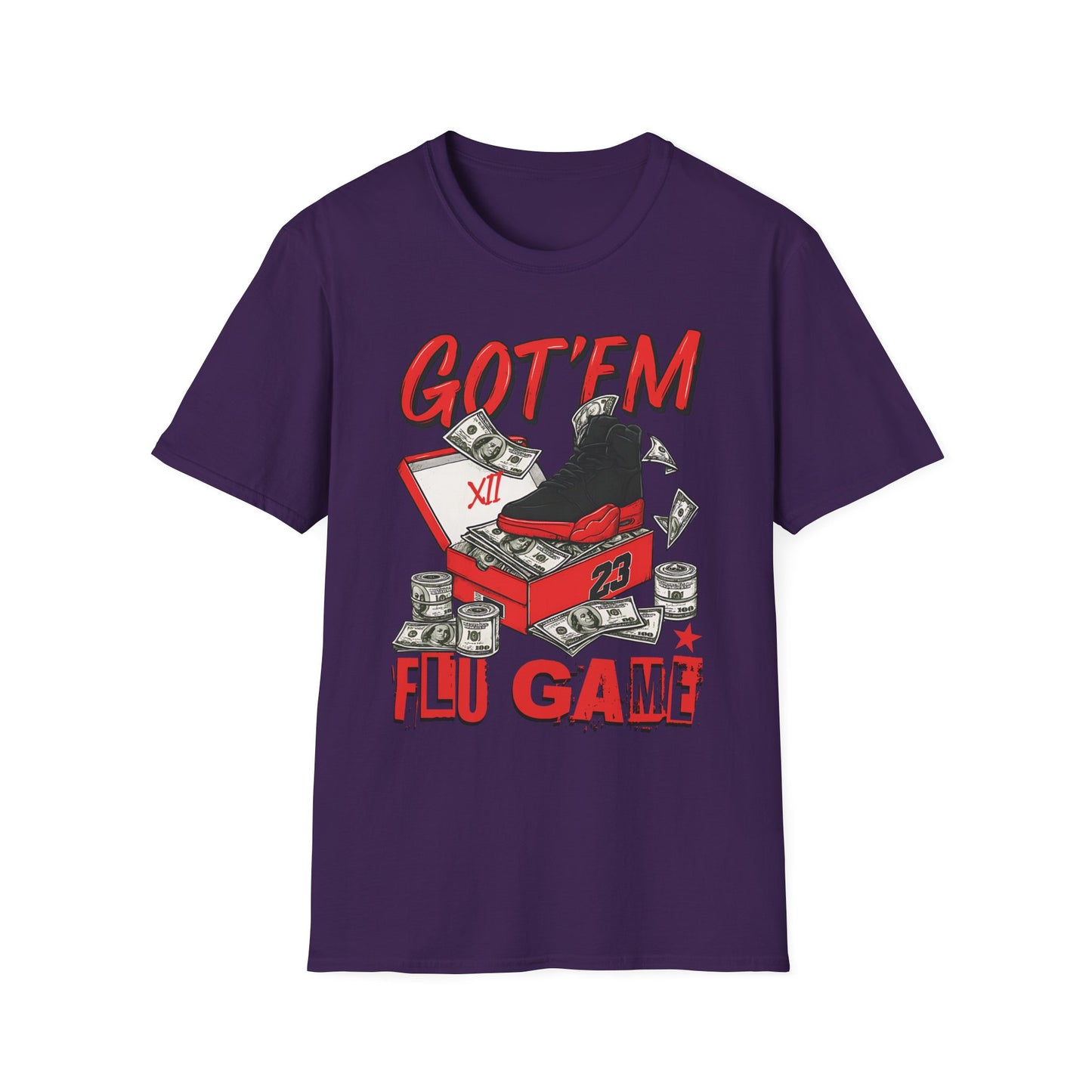 Streetwear Match Jordan 12 Retro Flu Game - XII Graffiti Sneakerhead T-Shirt