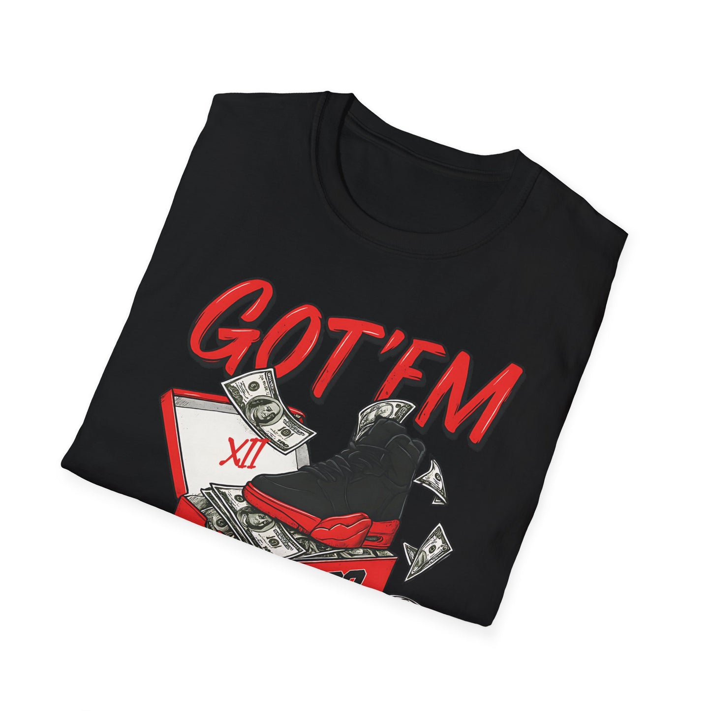 Streetwear Match Jordan 12 Retro Flu Game - XII Graffiti Sneakerhead T-Shirt