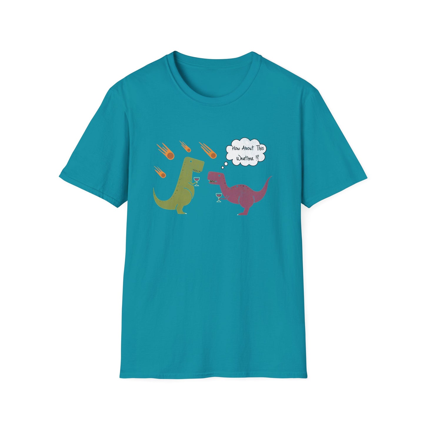 Funny T-Rex How About This Weather? Dino Puns T-Shirt