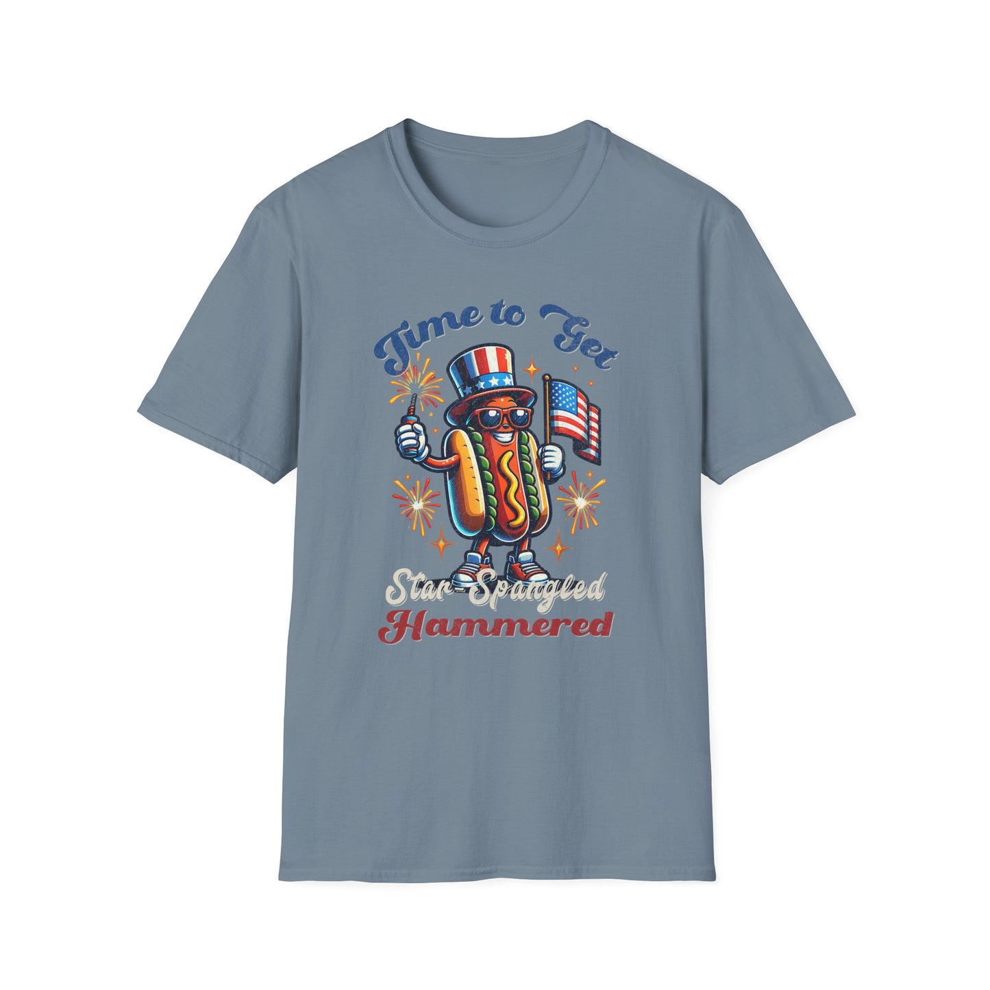 BBQ Hotdogs & Star-Spangled Shenanigans 4th of July T-shirt