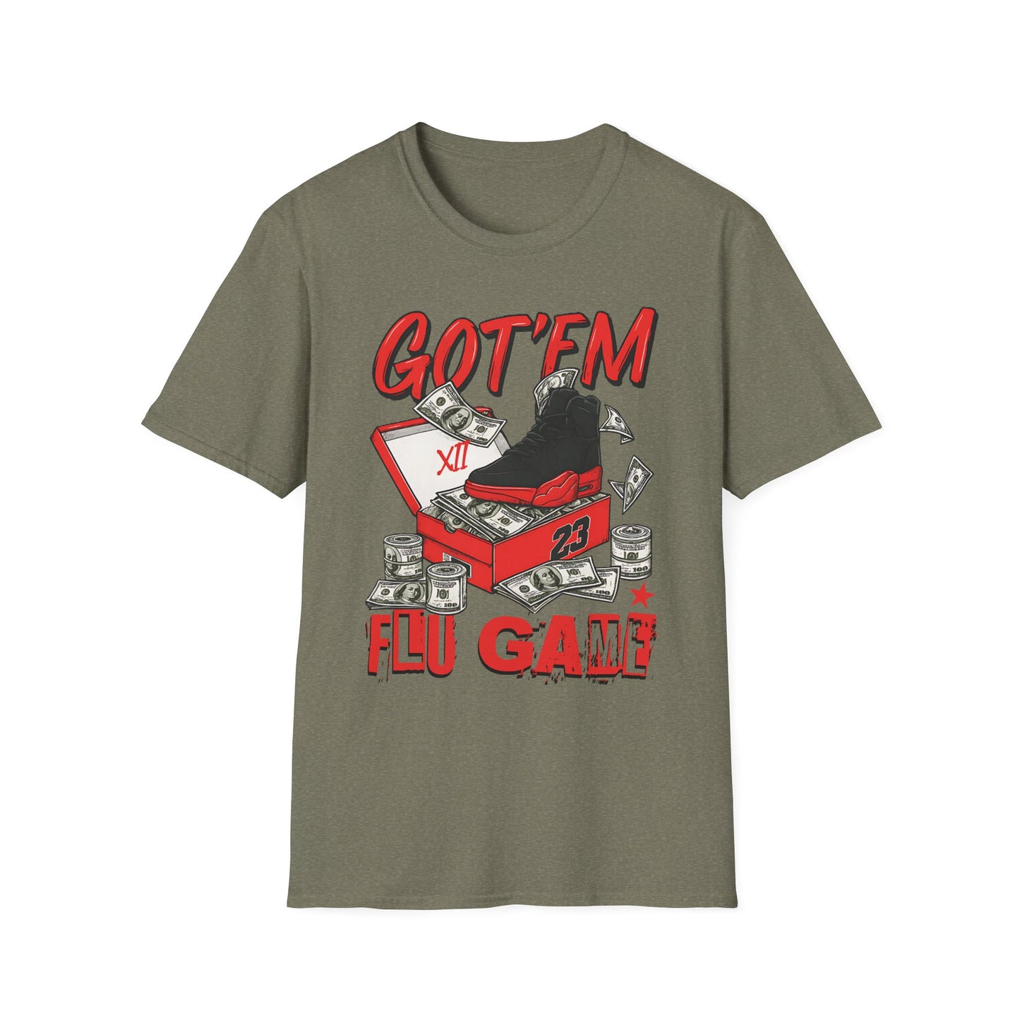 Streetwear Match Jordan 12 Retro Flu Game - XII Graffiti Sneakerhead T-Shirt