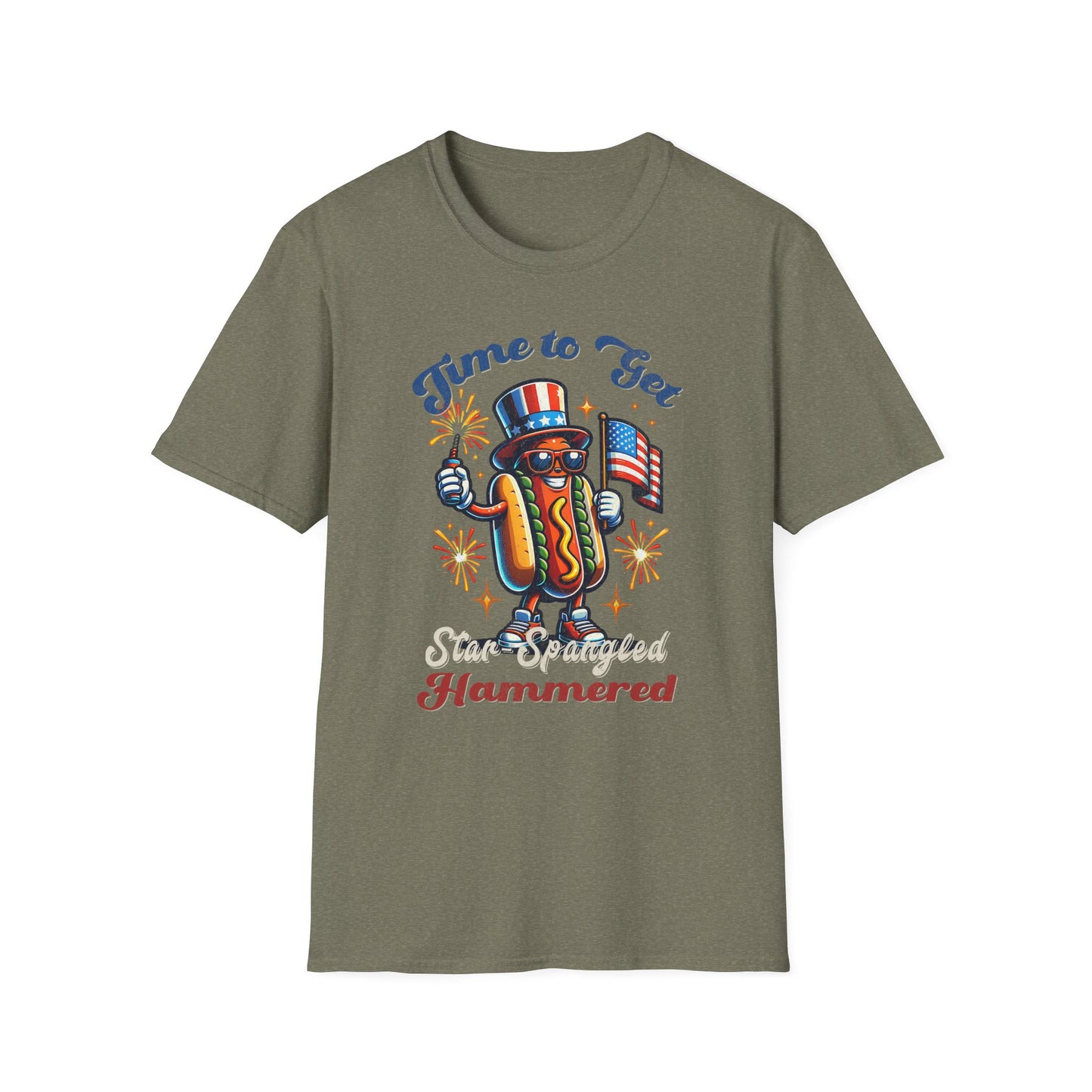 BBQ Hotdogs & Star-Spangled Shenanigans 4th of July T-shirt