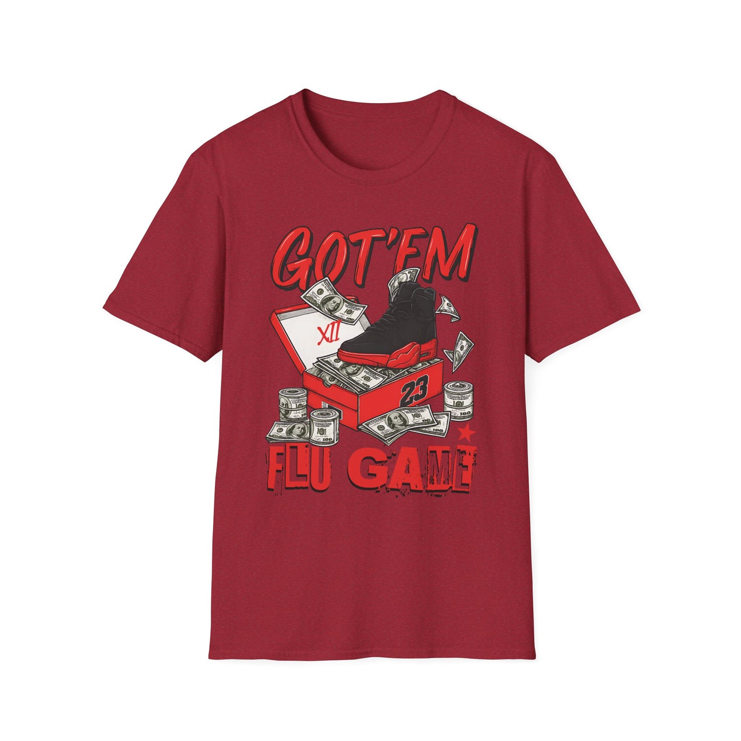 Streetwear Match Jordan 12 Retro Flu Game - XII Graffiti Sneakerhead T-Shirt