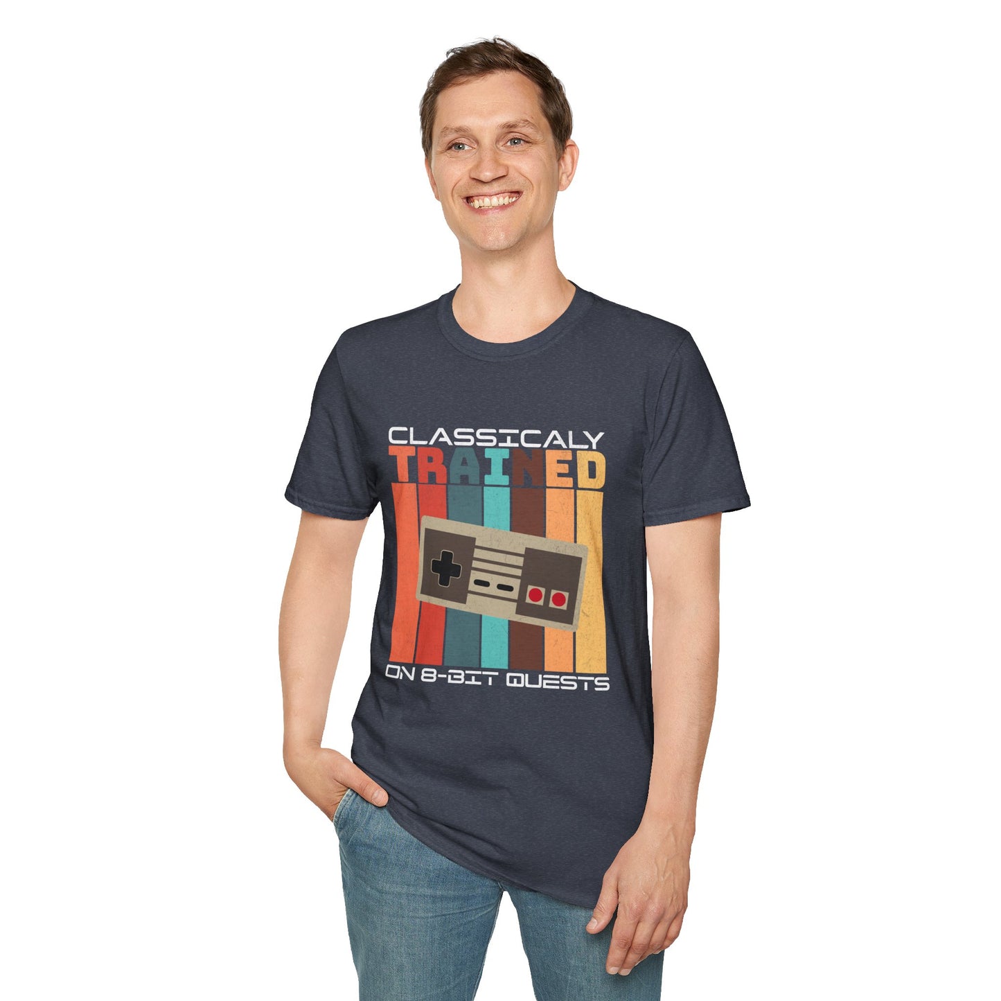 Retro Classically Trained on 8-Bit Quests Gamer T-Shirt