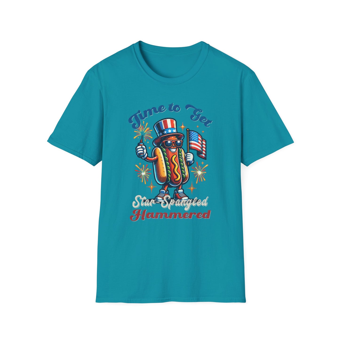 BBQ Hotdogs & Star-Spangled Shenanigans 4th of July T-shirt
