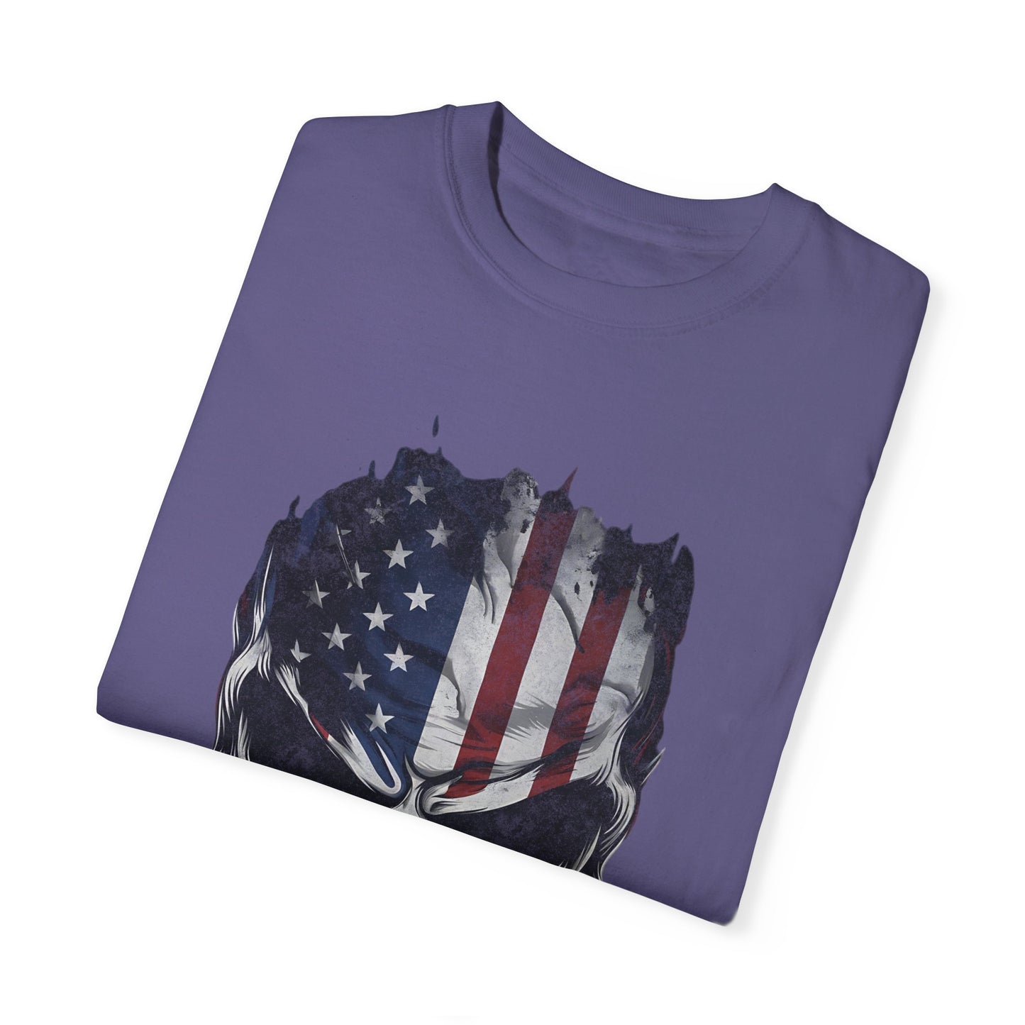 America Skull Face US Flag T-shirt
