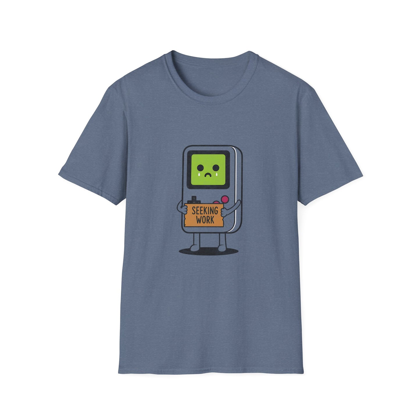 Seeking Work Funny Unemployed Retro Gamer T-Shirt