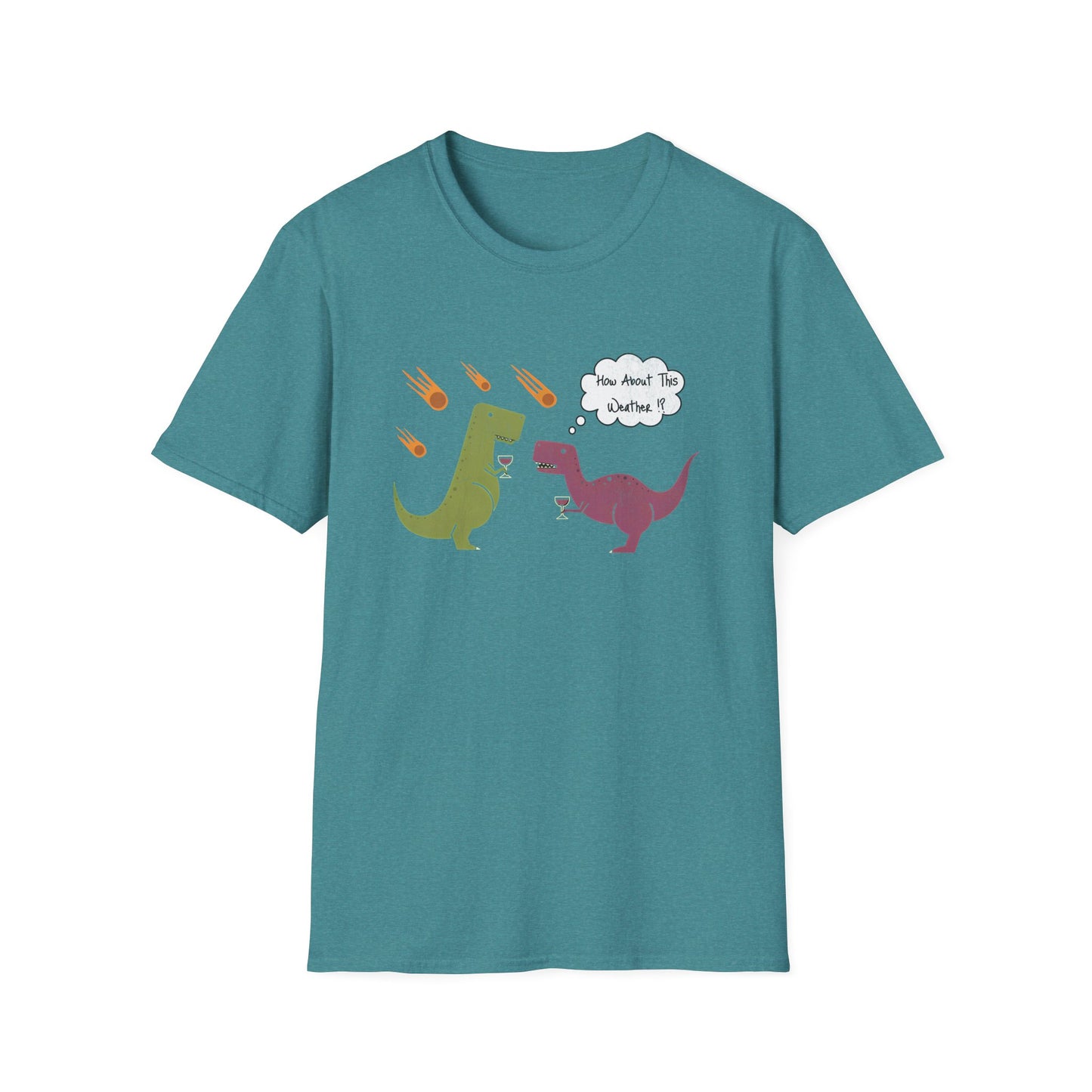 Funny T-Rex How About This Weather? Dino Puns T-Shirt