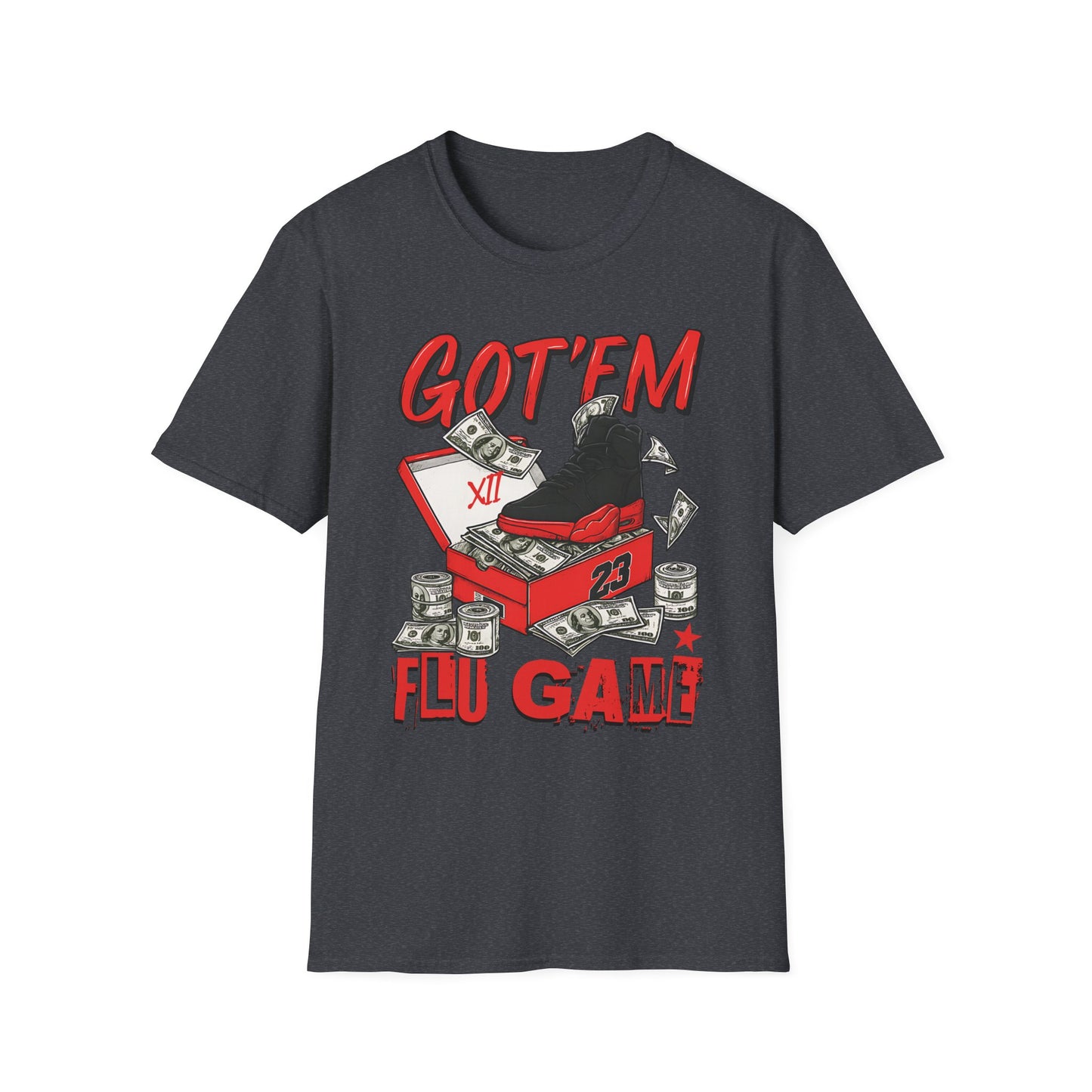 Streetwear Match Jordan 12 Retro Flu Game - XII Graffiti Sneakerhead T-Shirt