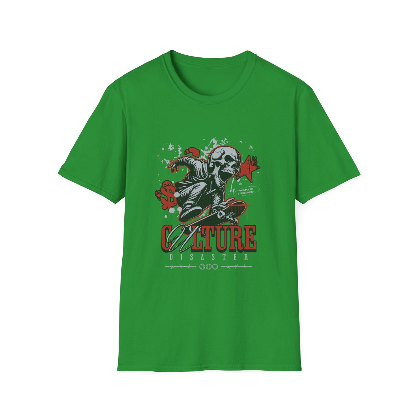 Culture is a Disaster Streetwear Funny Skull T-Shirt
