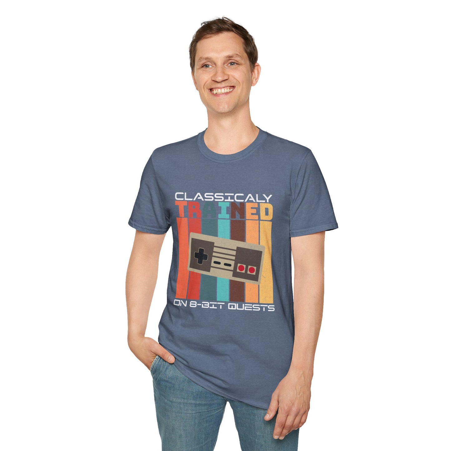 Retro Classically Trained on 8-Bit Quests Gamer T-Shirt