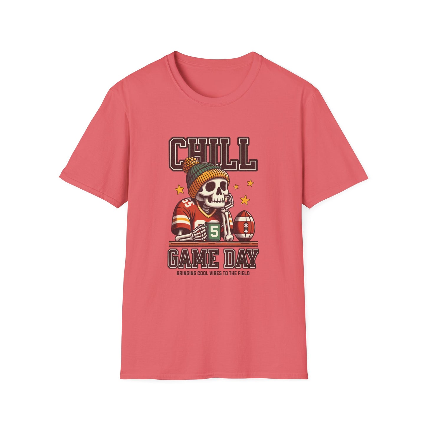 Coffee, Chill & Game Day Football Season T-Shirt