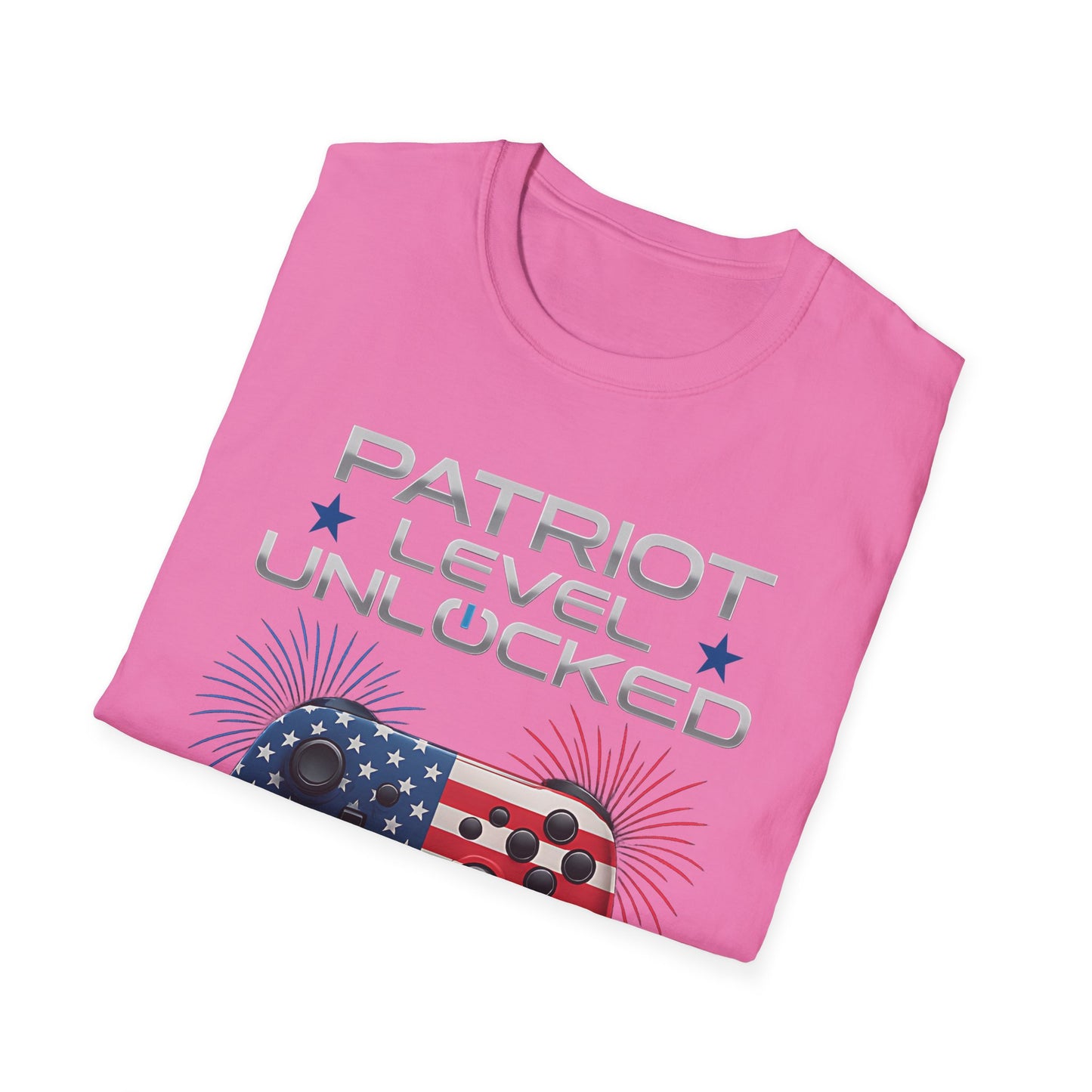 Gamer Level Unlocked Patriot 4th Of July Gaming T-Shirt