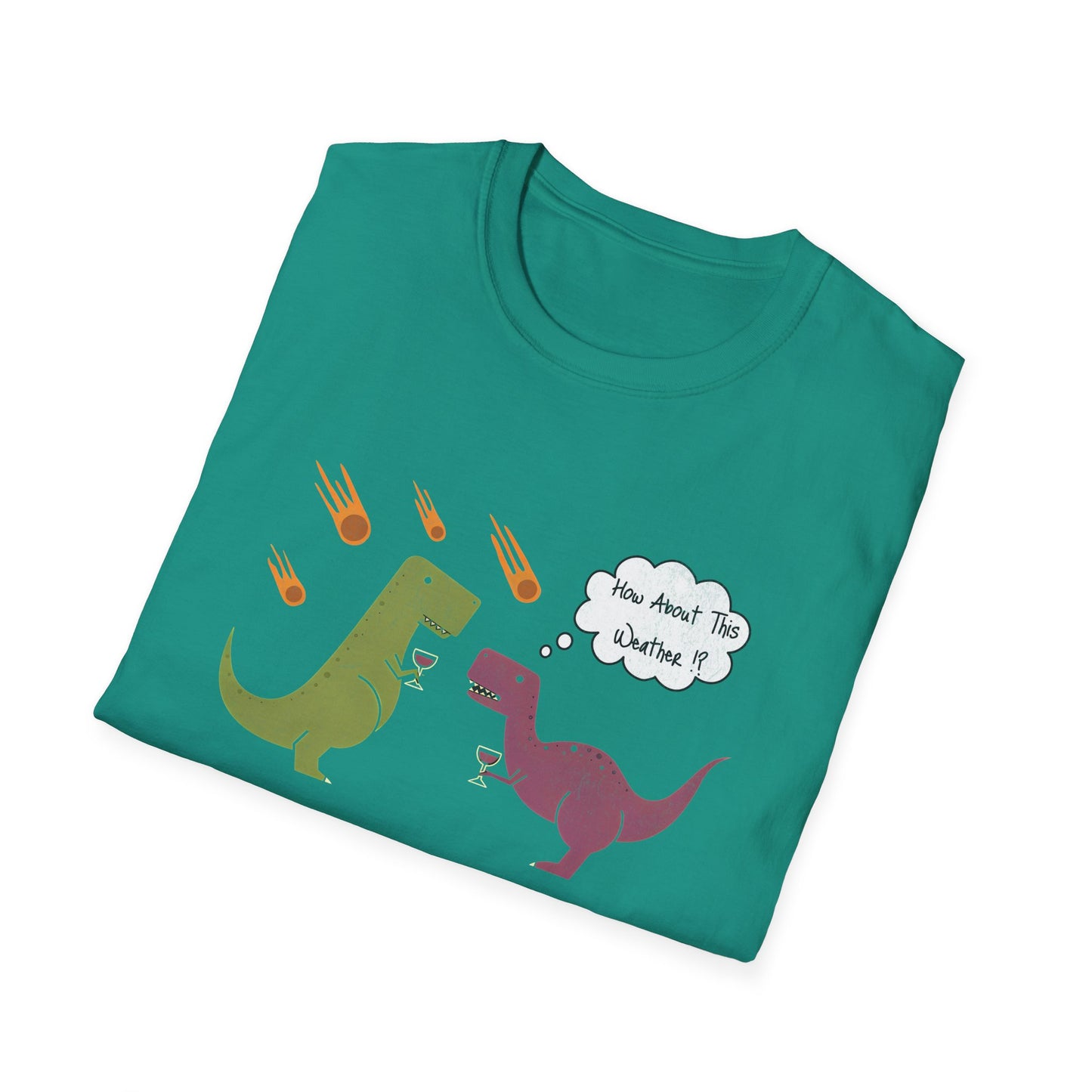 Funny T-Rex How About This Weather? Dino Puns T-Shirt