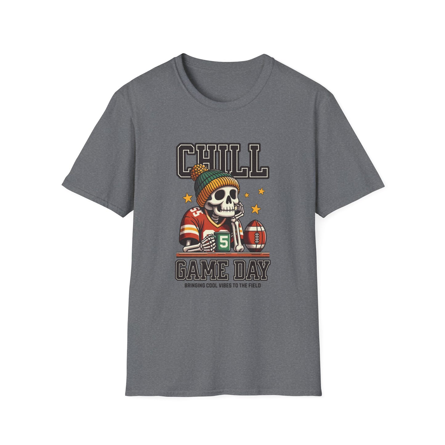 Coffee, Chill & Game Day Football Season T-Shirt