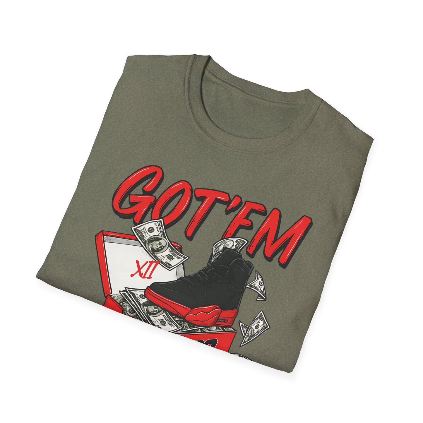 Streetwear Match Jordan 12 Retro Flu Game - XII Graffiti Sneakerhead T-Shirt