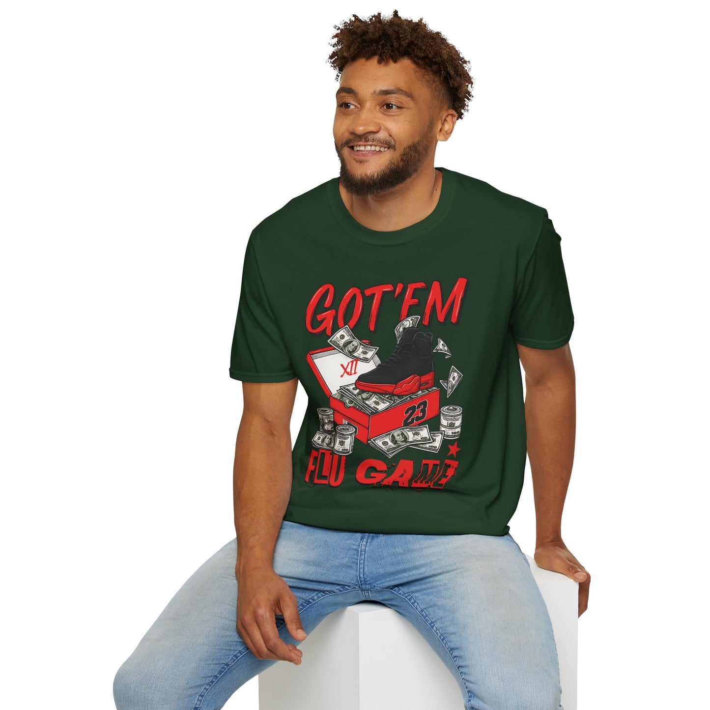 Streetwear Match Jordan 12 Retro Flu Game - XII Graffiti Sneakerhead T-Shirt