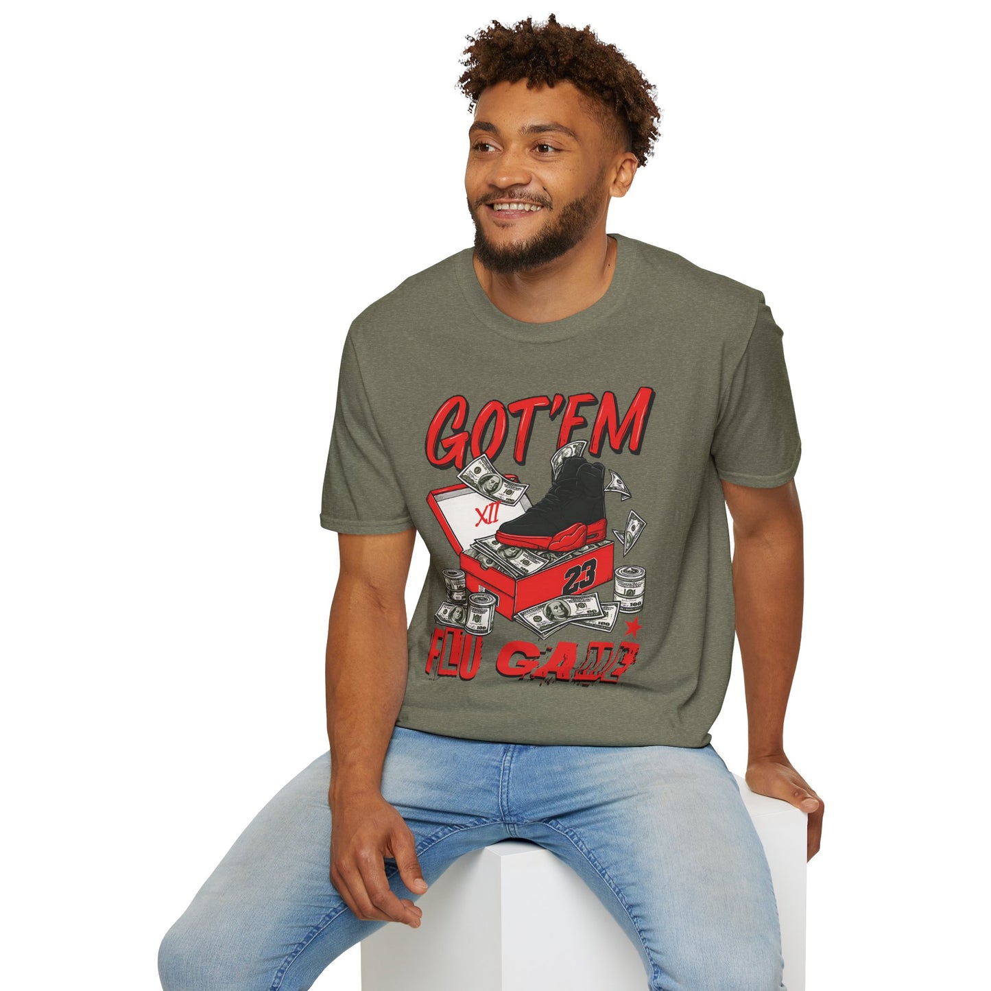 Streetwear Match Jordan 12 Retro Flu Game - XII Graffiti Sneakerhead T-Shirt