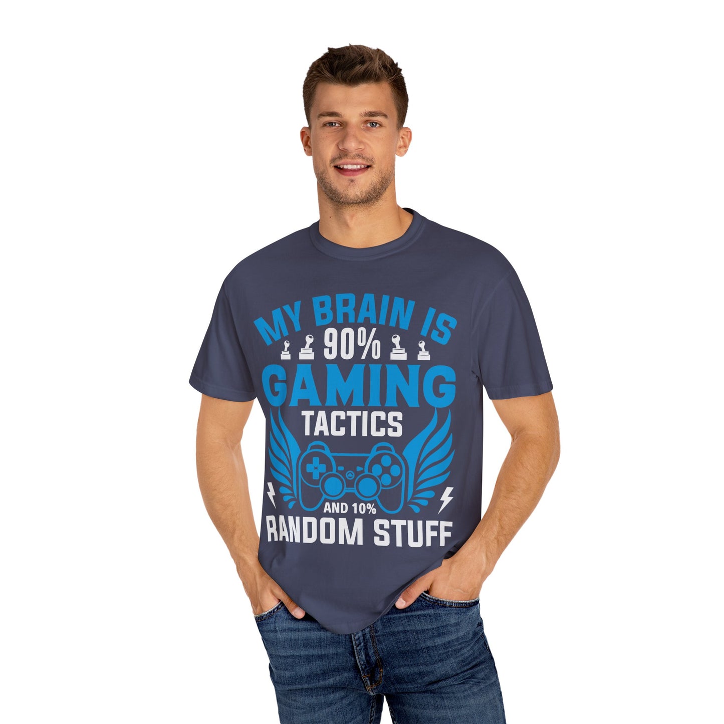 My Brain is 90% Gaming Tactics and 10% Random Stuff Gamer T-shirt