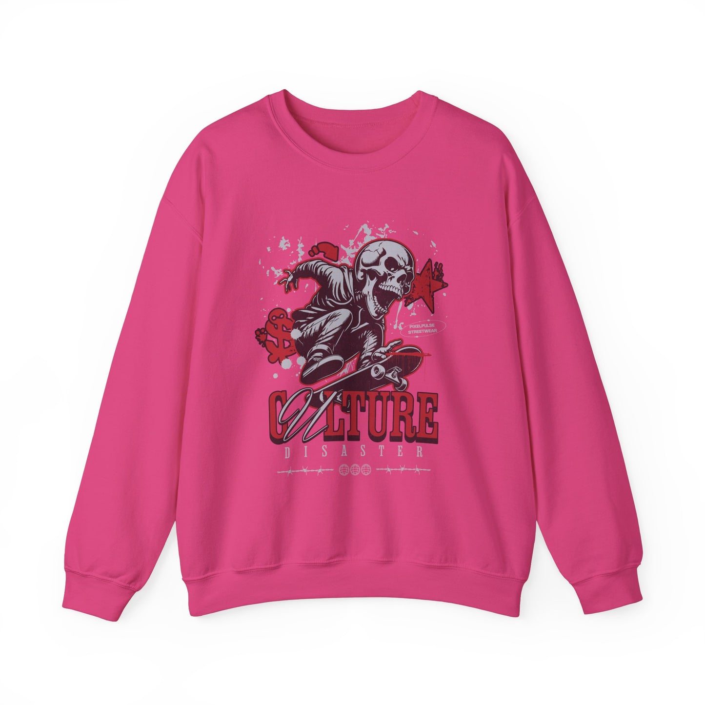 Funny Skull "Culture is a Disaster" Streetwear Sweatshirt