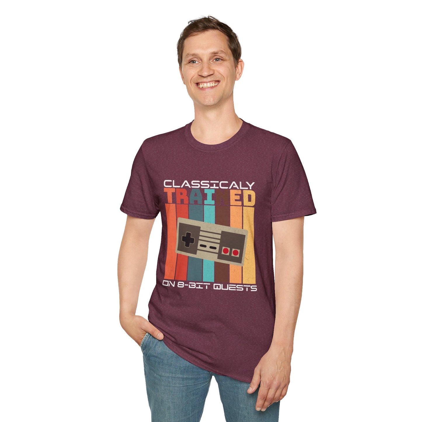Retro Classically Trained on 8-Bit Quests Gamer T-Shirt