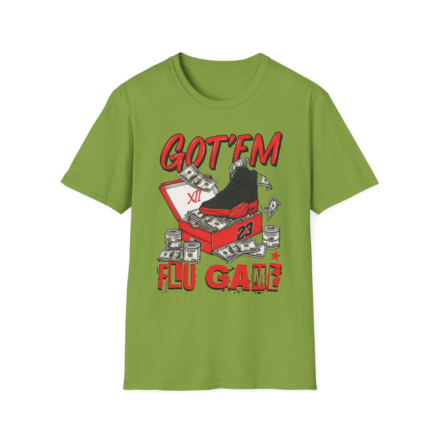 Streetwear Match Jordan 12 Retro Flu Game - XII Graffiti Sneakerhead T-Shirt